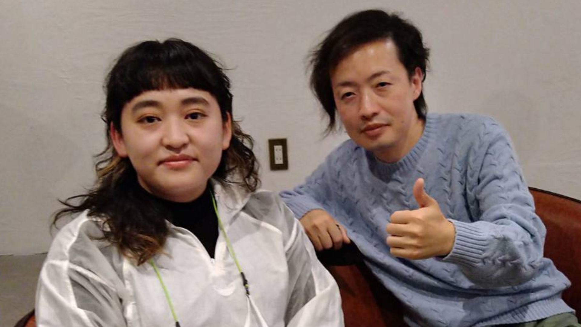 秋山と栁瀬さんの2ショット